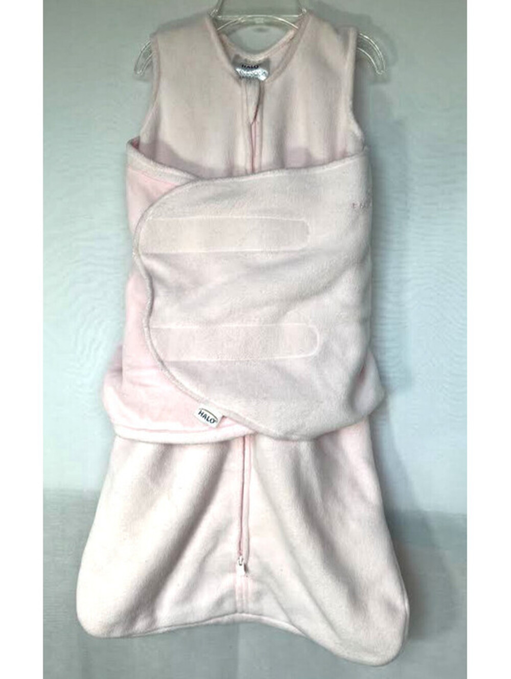 Halo SleepSack Swaddle Size 3-6 Months, Pink Fleece, 13-18 LBS, Small